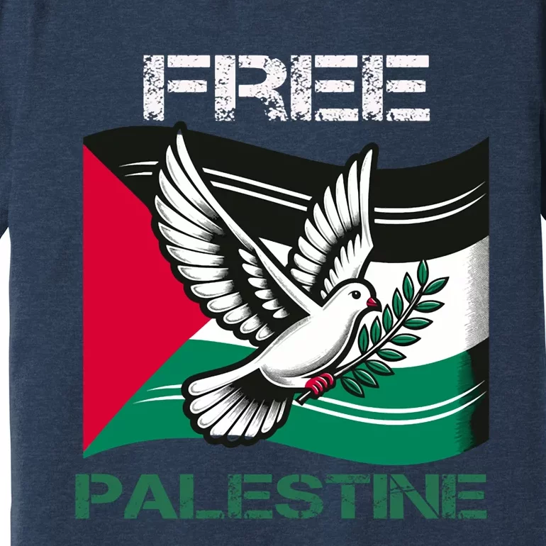 I Love Free Palestine Flag Save Gaza Strip Palestinian Premium T-Shirt