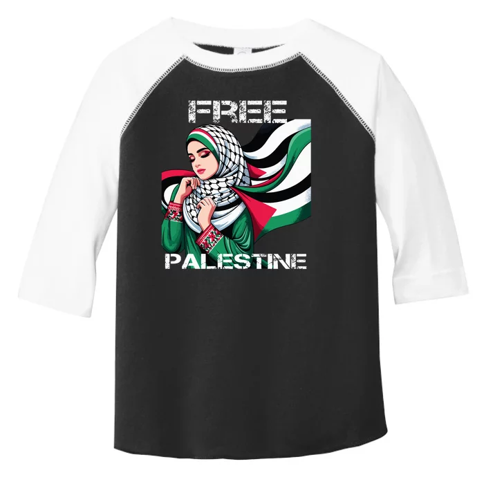 I Love Free Palestine Flag Save Gaza Strip Palestinian Toddler Fine Jersey T-Shirt