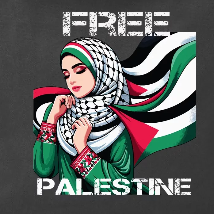 I Love Free Palestine Flag Save Gaza Strip Palestinian Zip Tote Bag