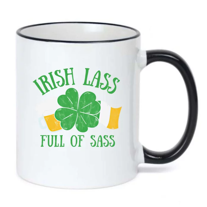 Irish Lass Full Of Sass Meaningful Gift Funny Beer Shamrock Irish Flag Cute Gift Black Color Changing Mug