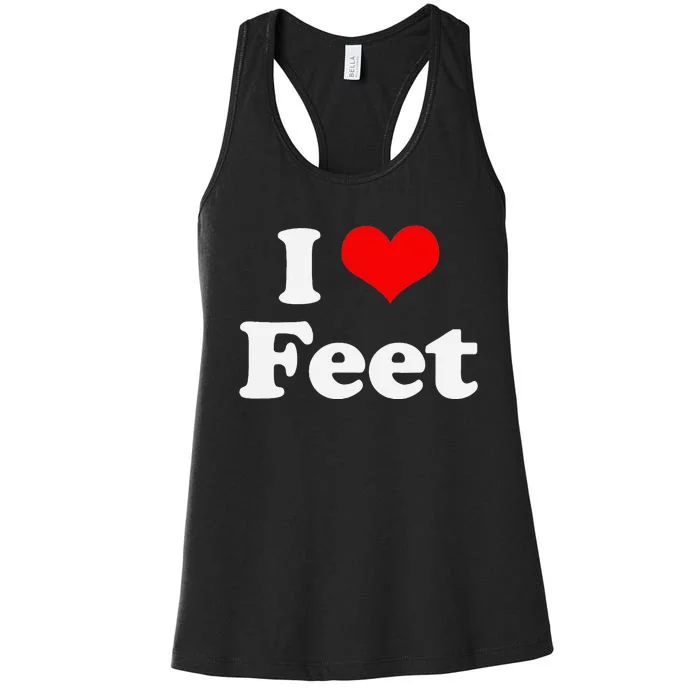 I Love Feet I Heart Feet Women's Racerback Tank