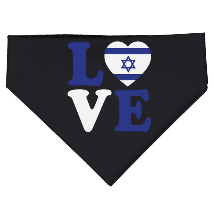 Israel Love Flag I Stand With Israel Heritage Israeli Flag USA-Made Doggie Bandana