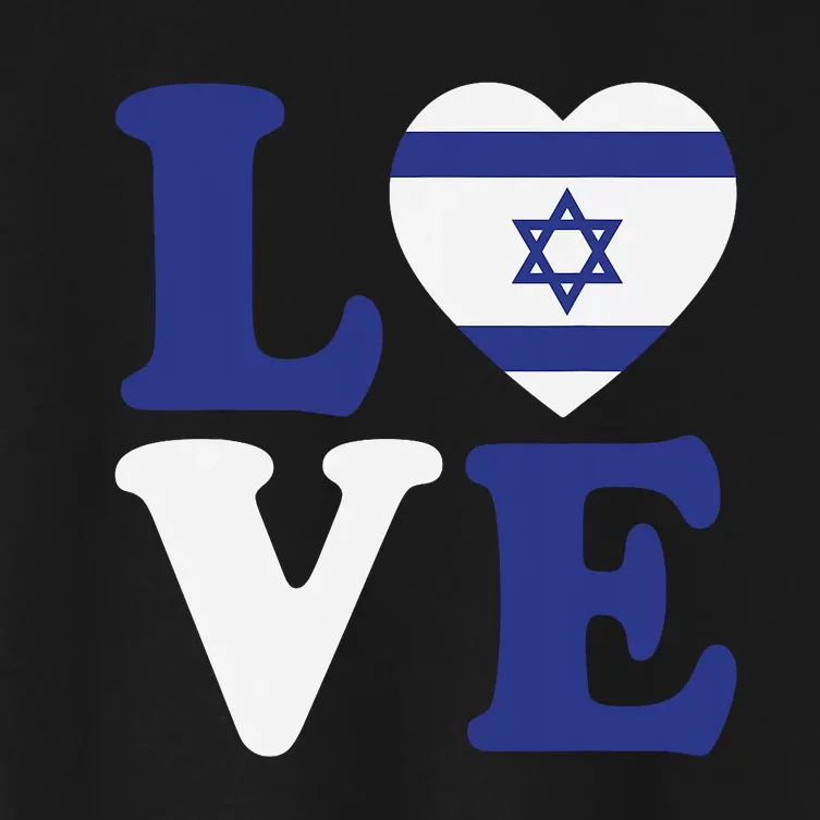 Israel Love Flag I Stand With Israel Heritage Israeli Flag Women's Crop Top Tee