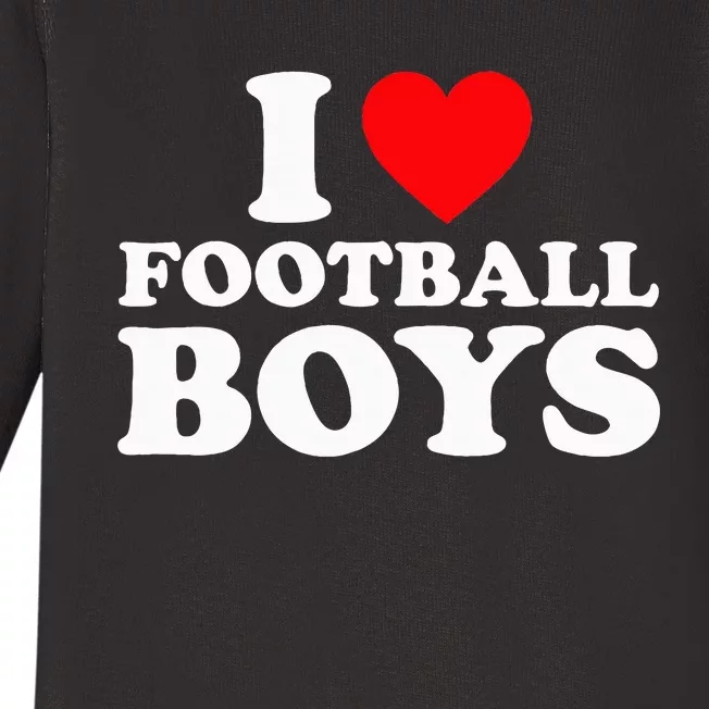 I Love Football Baby Long Sleeve Bodysuit