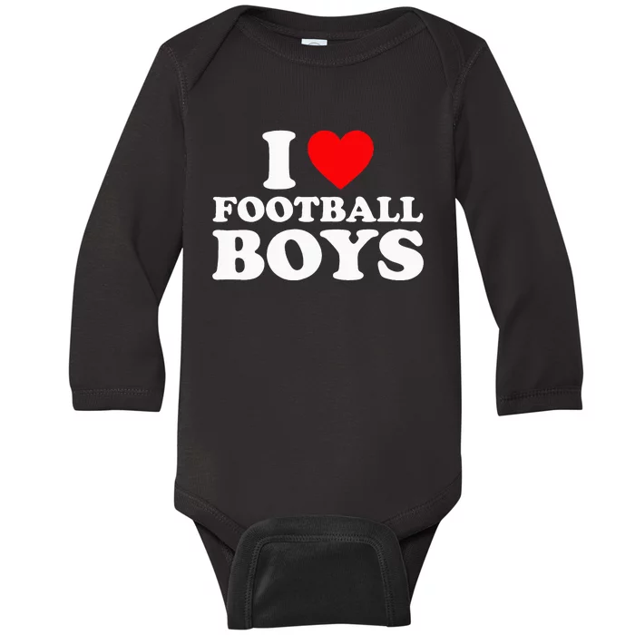 I Love Football Baby Long Sleeve Bodysuit