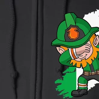 Irish Leprechaun Firefighter St Patricks Day Full Zip Hoodie