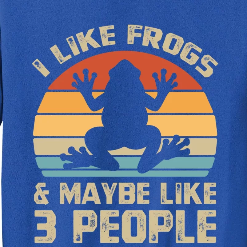 I Like Frogs And Maybe 3 People Froggy Toad Amphibian Gift Cute Gift Sweatshirt