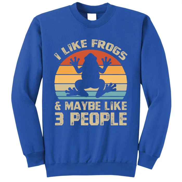 I Like Frogs And Maybe 3 People Froggy Toad Amphibian Gift Cute Gift Sweatshirt