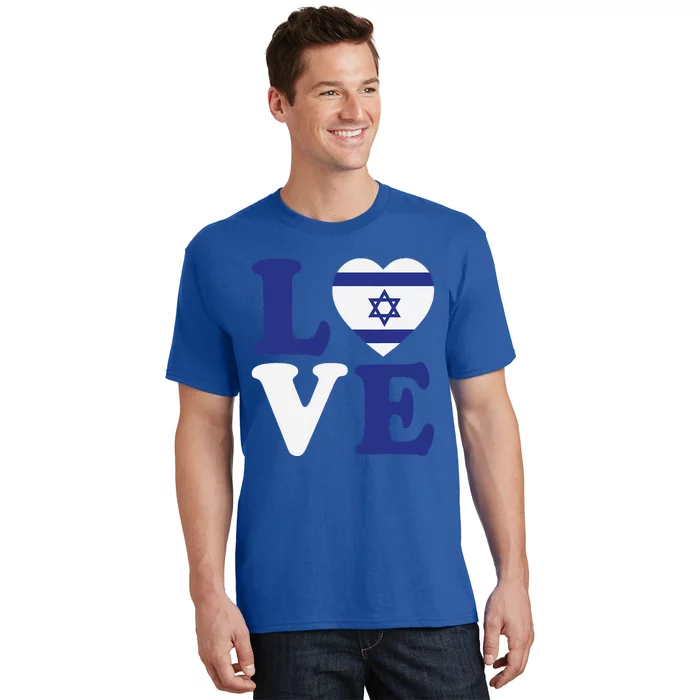 Israel Love Flag I Stand With Israel Heritage Israeli Flag T-Shirt