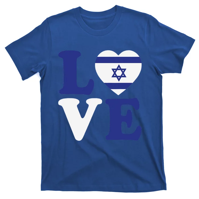 Israel Love Flag I Stand With Israel Heritage Israeli Flag T-Shirt