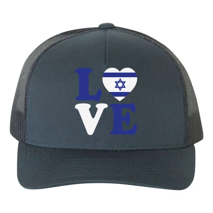 Israel Love Flag I Stand With Israel Heritage Israeli Flag Yupoong Adult 5-Panel Trucker Hat