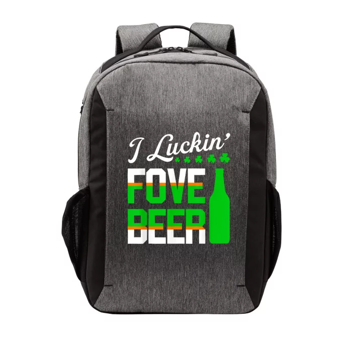 I Luckin Fove Beer St Patricks Day Likes To Drink Vector Backpack