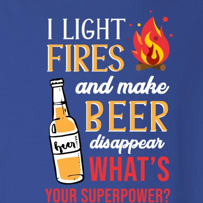 I Light Fires And Make Beer Disappear Funny Camping Cute Gift Toddler Long Sleeve Shirt