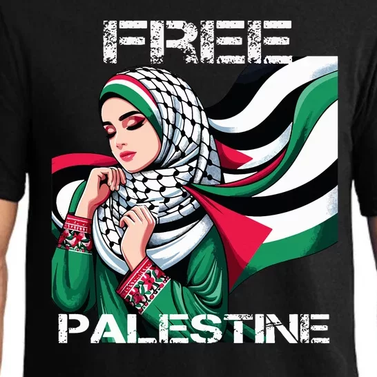 I Love Free Palestine Flag Save Gaza Strip Palestinian Pajama Set