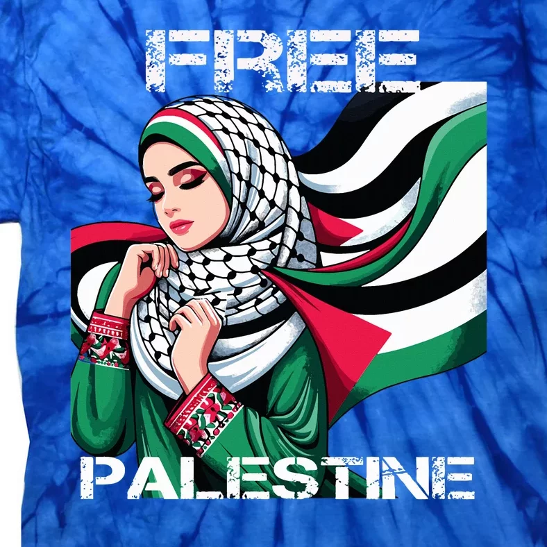 I Love Free Palestine Flag Save Gaza Strip Palestinian Tie-Dye T-Shirt