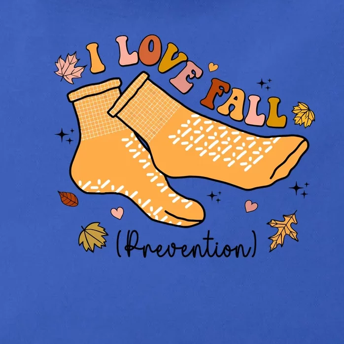 I Love Fall Prevention Funny Fall Nurse Zip Tote Bag