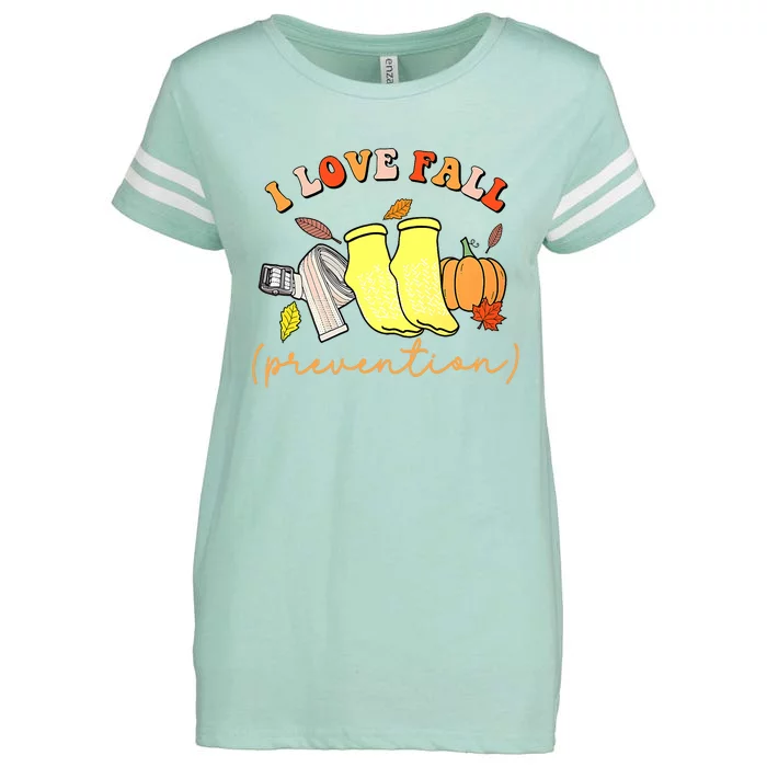 I Love Fall (Prevention) Enza Ladies Jersey Football T-Shirt