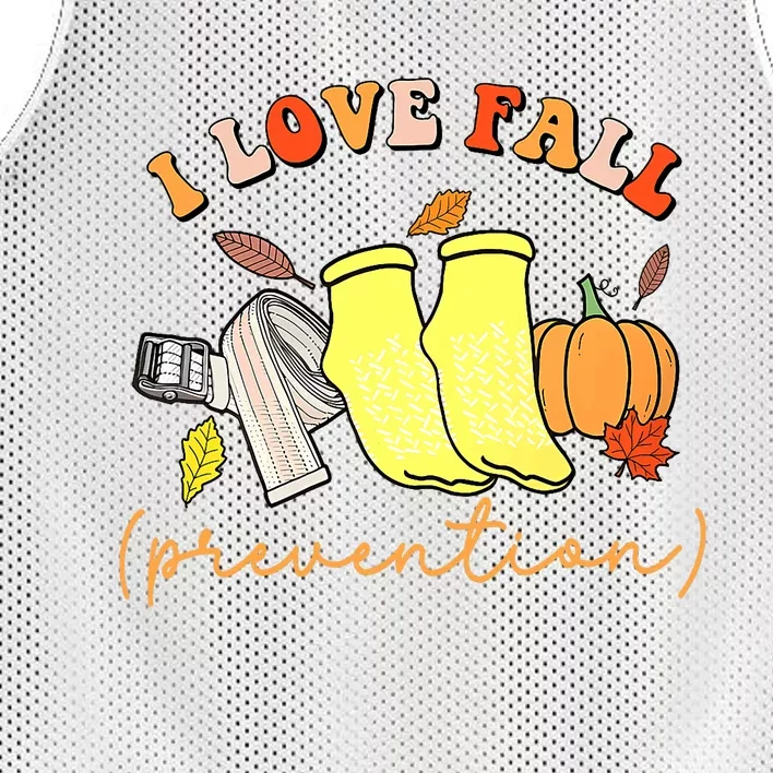 I Love Fall (Prevention) Mesh Reversible Basketball Jersey Tank