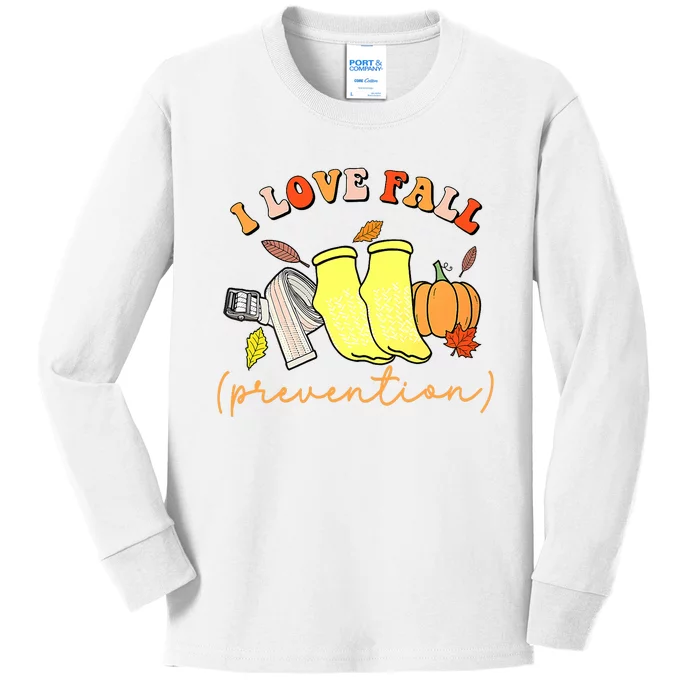 I Love Fall (Prevention) Kids Long Sleeve Shirt