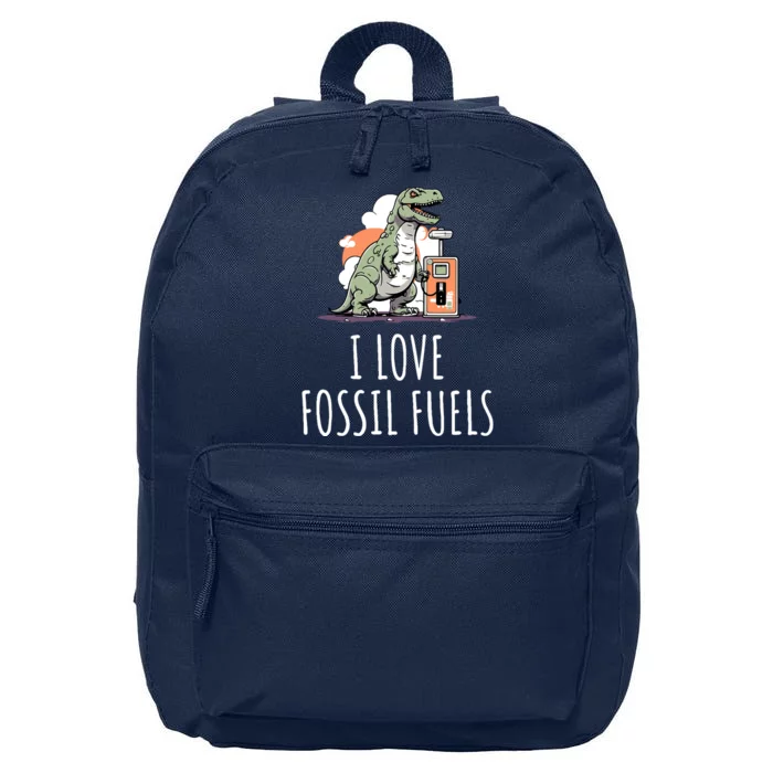 I Love Fossil Fuels 16 in Basic Backpack