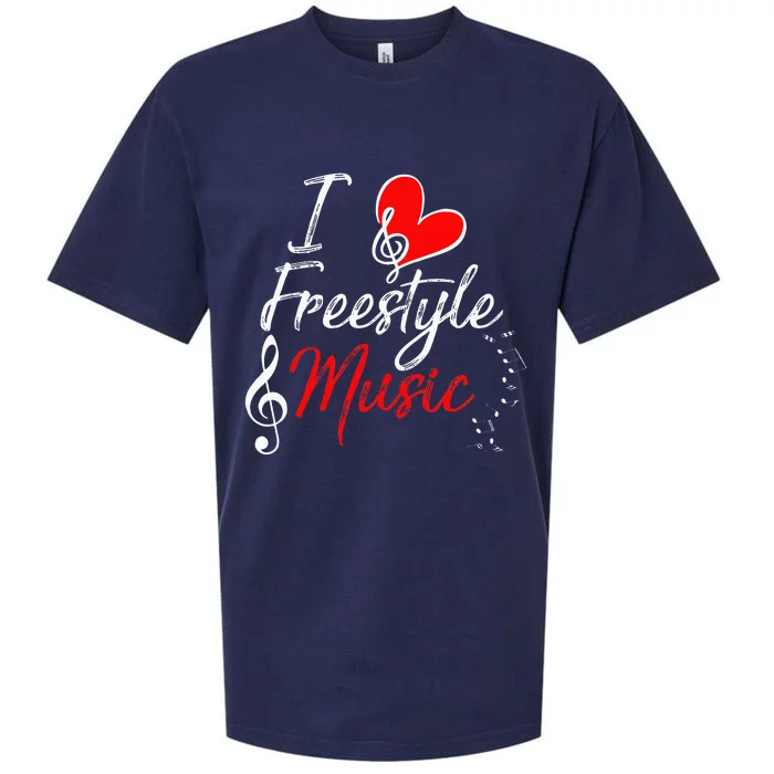 I Love Freestyle Music Sueded Cloud Jersey T-Shirt