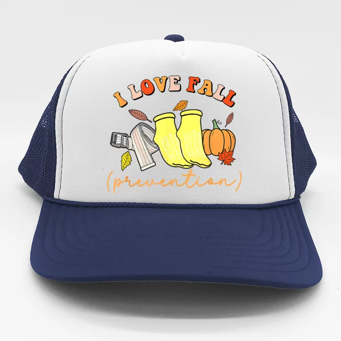 I Love Fall (Prevention) Pumkin Gift Trucker Hat