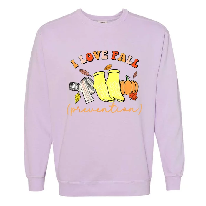 I Love Fall (Prevention) Pumkin Gift Garment-Dyed Sweatshirt