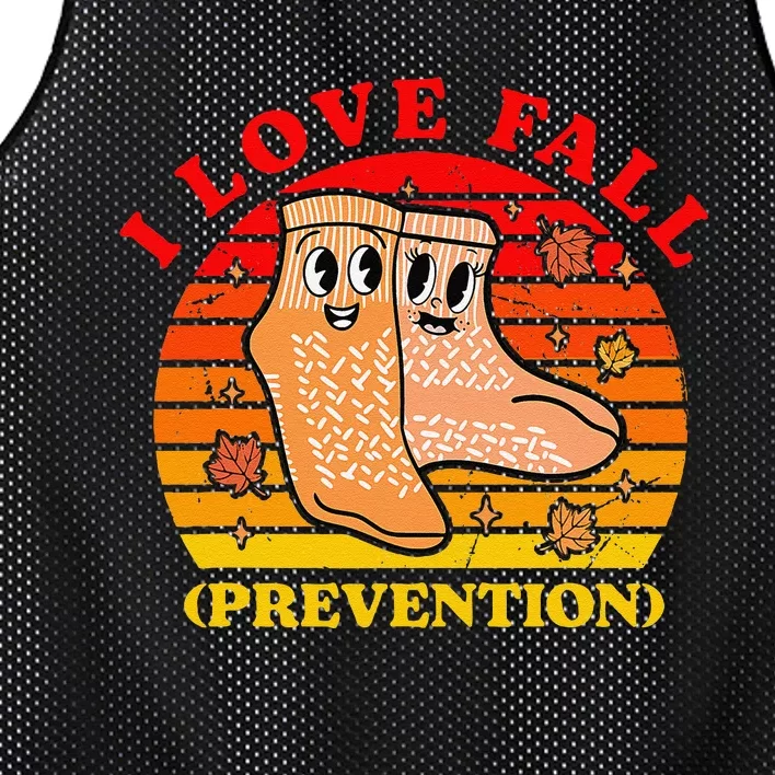 I Love Fall (Prevention) Mesh Reversible Basketball Jersey Tank