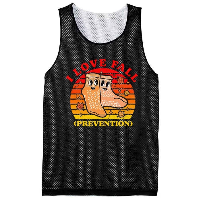 I Love Fall (Prevention) Mesh Reversible Basketball Jersey Tank