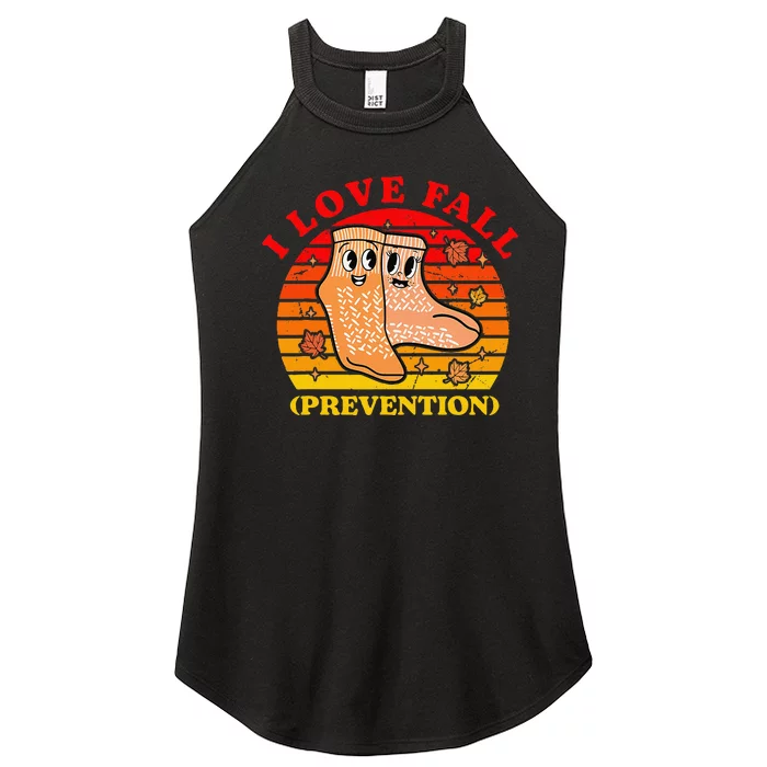 I Love Fall (Prevention) Women’s Perfect Tri Rocker Tank