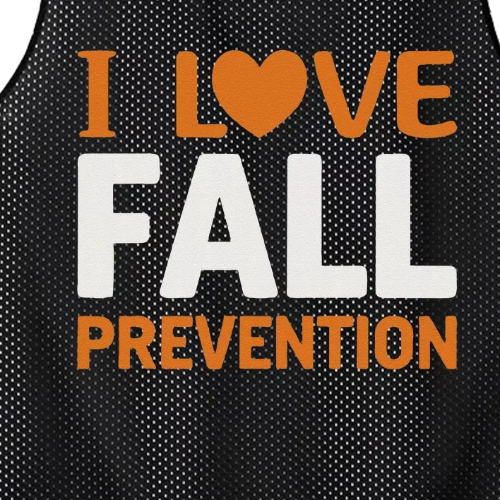 I Love Fall Prevention Fall Physical Therapy Minimalist Mesh Reversible Basketball Jersey Tank