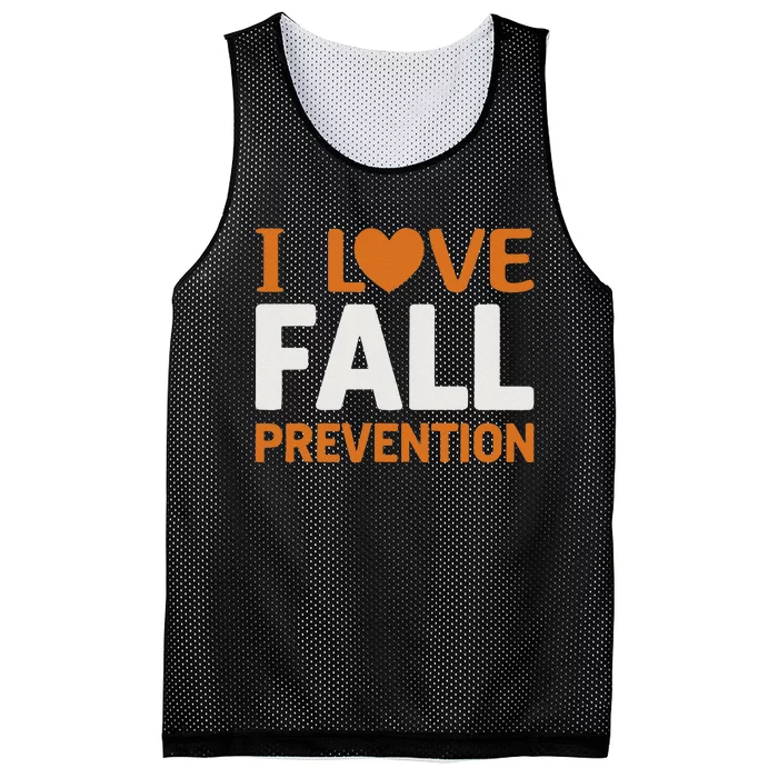 I Love Fall Prevention Fall Physical Therapy Minimalist Mesh Reversible Basketball Jersey Tank