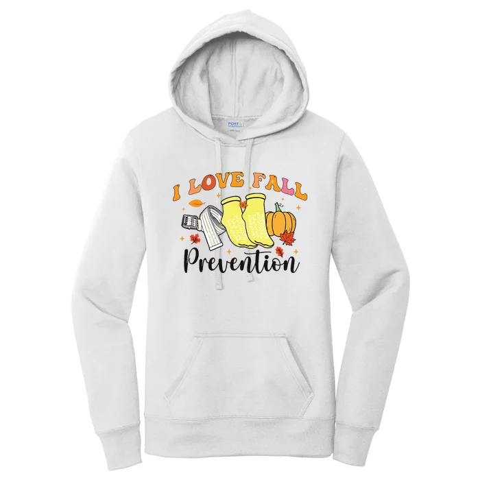 I Love Fall Prevention Women's Pullover Hoodie