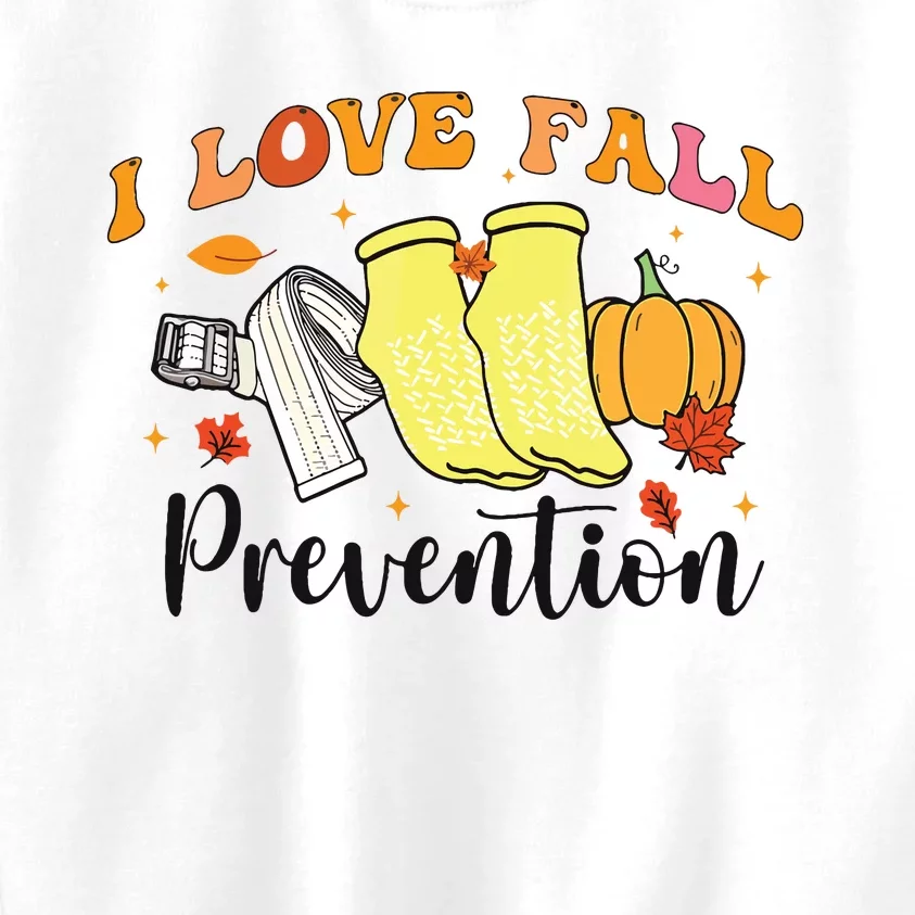 I Love Fall Prevention Kids Sweatshirt