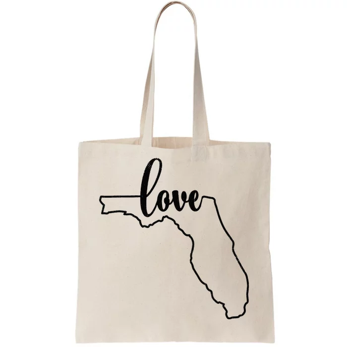 I Love Florida Outfit FL State Outline Love Florida Tote Bag