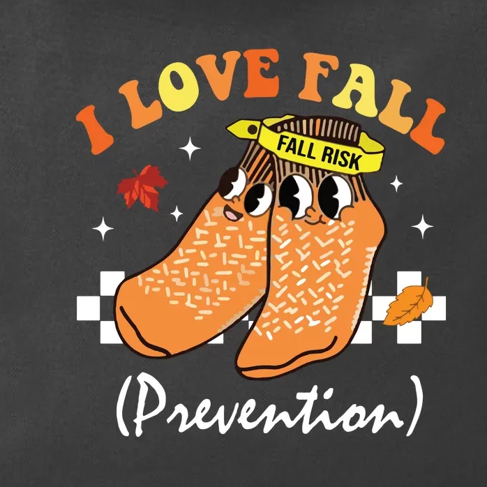 I Love Fall Prevention Fall Nurse Zip Tote Bag