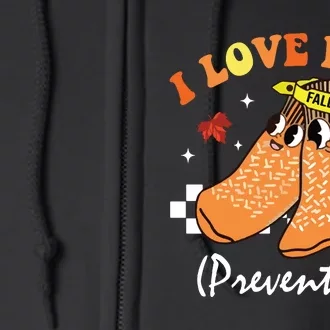 I Love Fall Prevention Fall Nurse Full Zip Hoodie