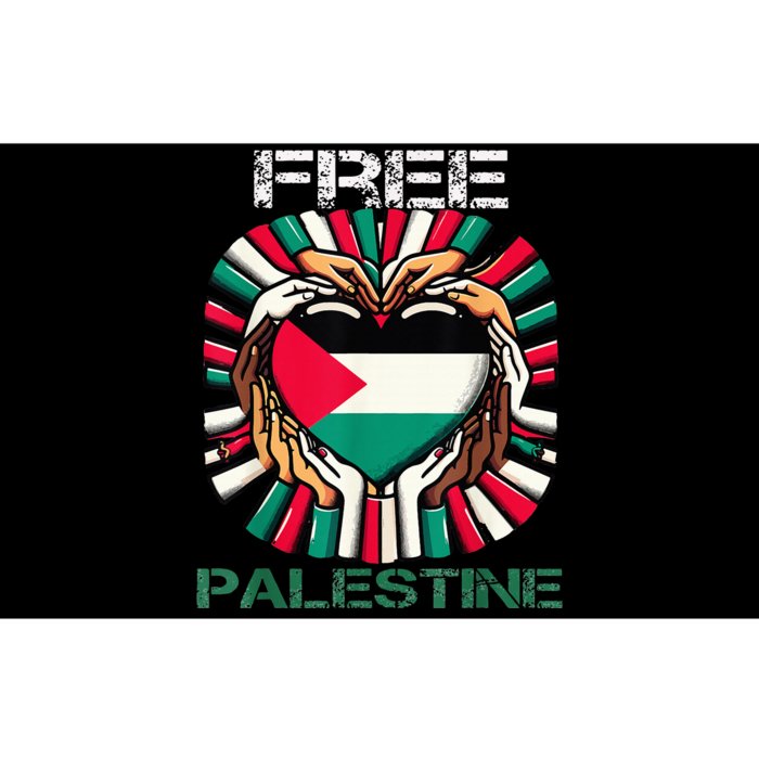 I Love Free Palestine Flag Save Gaza Strip Palestinian Bumper Sticker