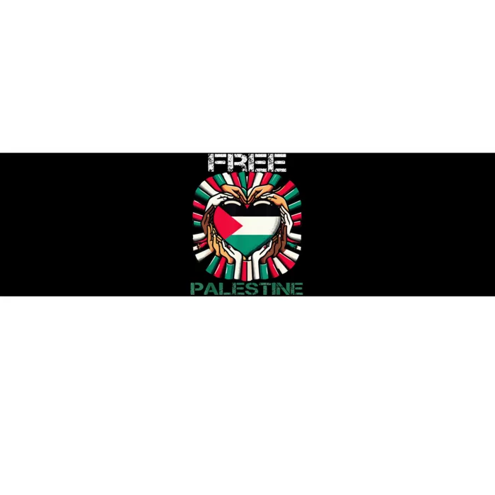 I Love Free Palestine Flag Save Gaza Strip Palestinian Bumper Sticker