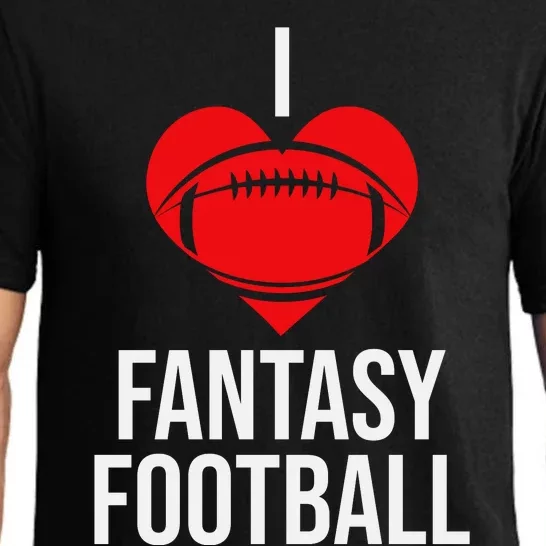 I Love Fantasy Football Graphic Pajama Set