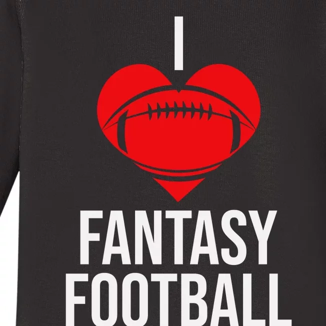 I Love Fantasy Football Graphic Baby Long Sleeve Bodysuit