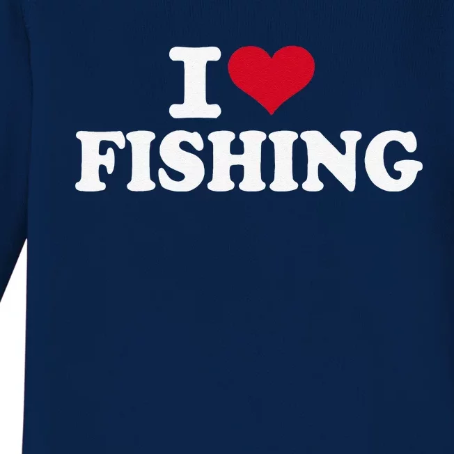 I Love Fishing Gift Baby Long Sleeve Bodysuit