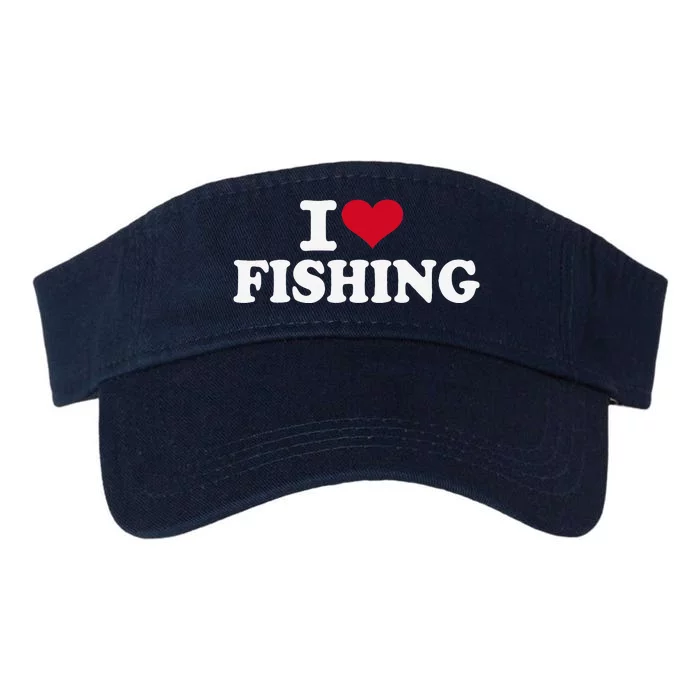 I Love Fishing Gift Valucap Bio-Washed Visor