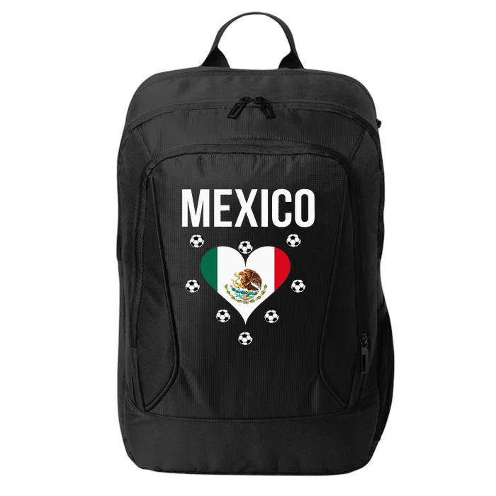 I Love Football Mexico Soccer Flag Ball City Backpack