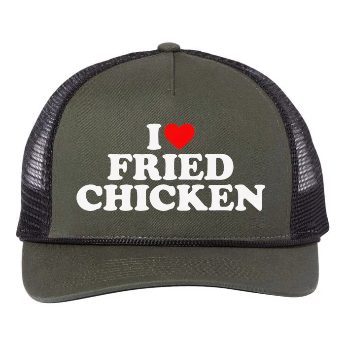 I Love Fried Chicken Retro Rope Trucker Hat Cap