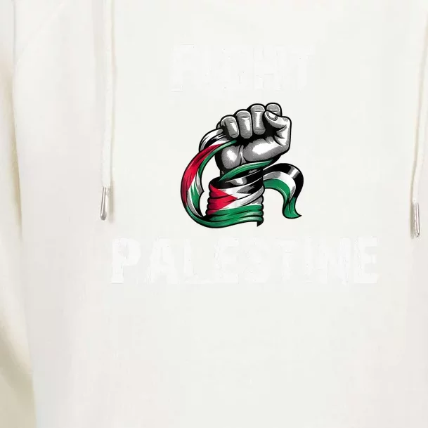 I Love Free Palestine Flag Save Gaza Womens Funnel Neck Pullover Hood