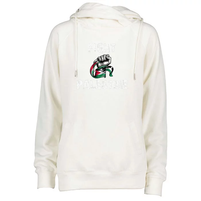 I Love Free Palestine Flag Save Gaza Womens Funnel Neck Pullover Hood