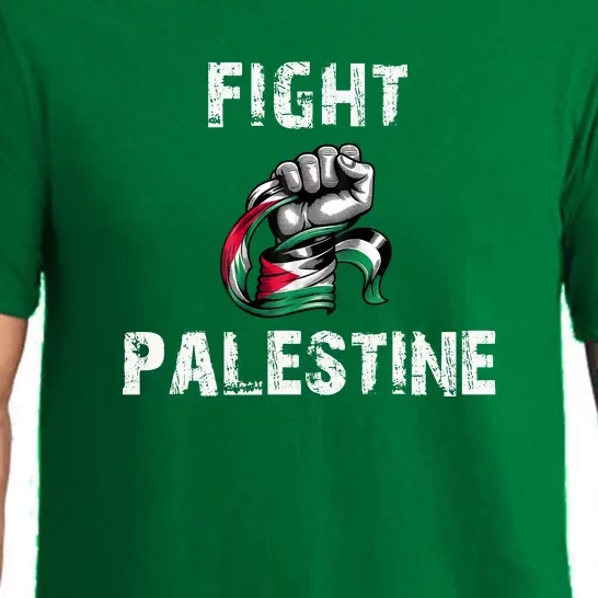 I Love Free Palestine Flag Save Gaza Pajama Set