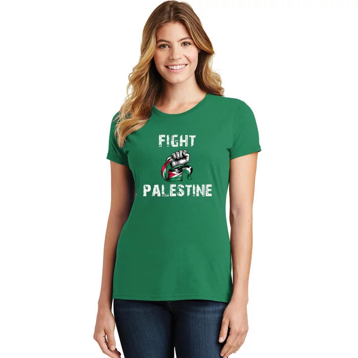 I Love Free Palestine Flag Save Gaza Women's T-Shirt