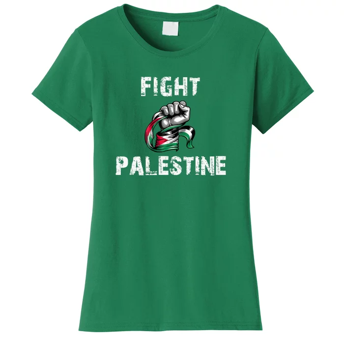 I Love Free Palestine Flag Save Gaza Women's T-Shirt